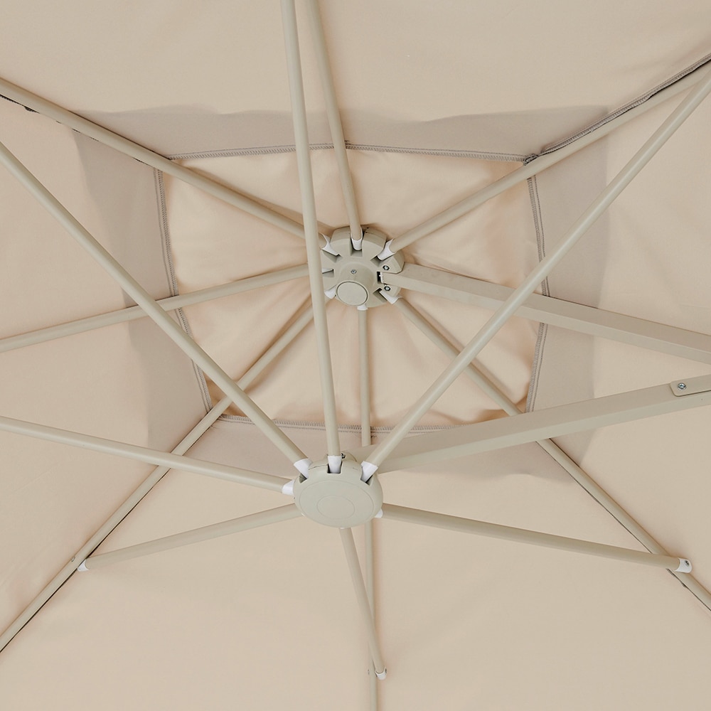 Umbrela terasa GOODHOME Kalanga, otel, 235 x 250 cm, alb