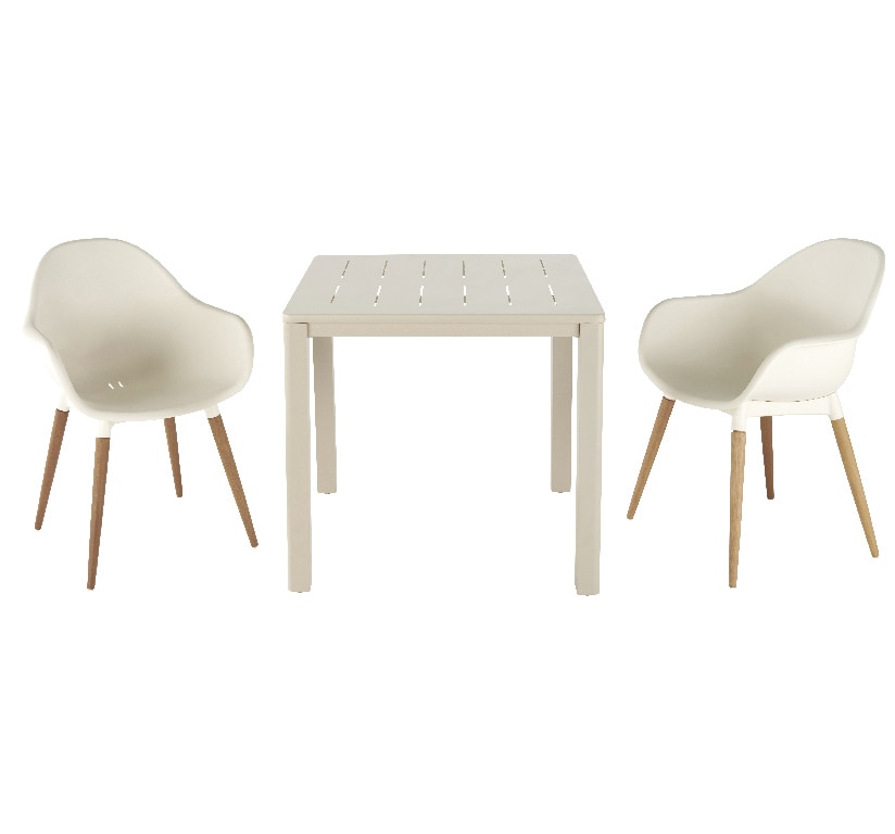 Scaun de gradina si terasa GoodHome Kiwee, alb, plastic, 58 x 84 x 61 cm