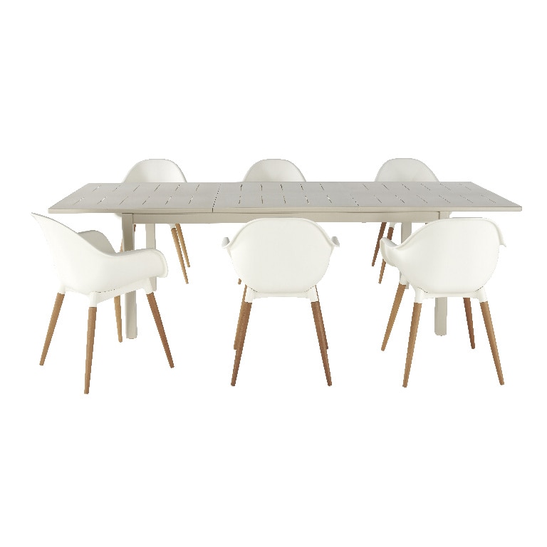 Scaun de gradina si terasa GoodHome Kiwee, alb, plastic, 58 x 84 x 61 cm