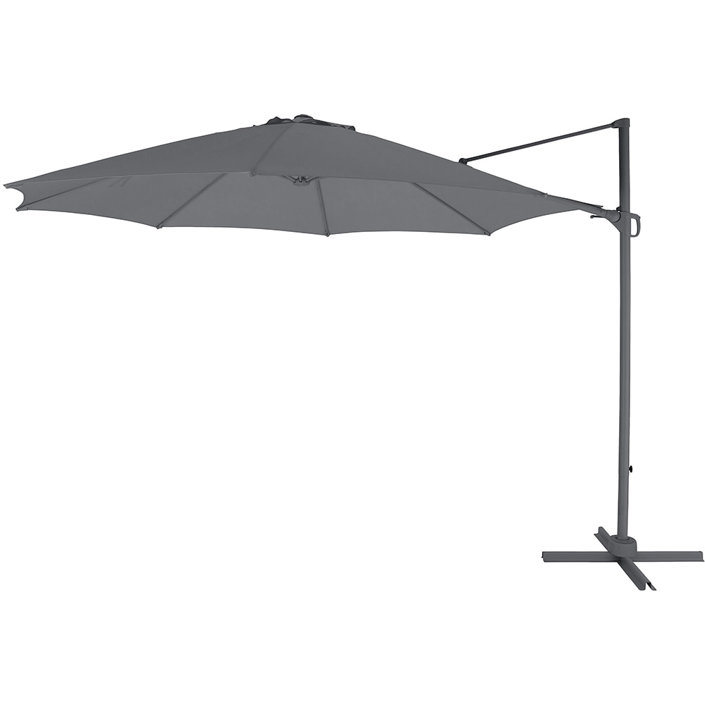 Umbrela terasa GOODHOME Mallorca, aluminiu, 350 x 255 cm, gri