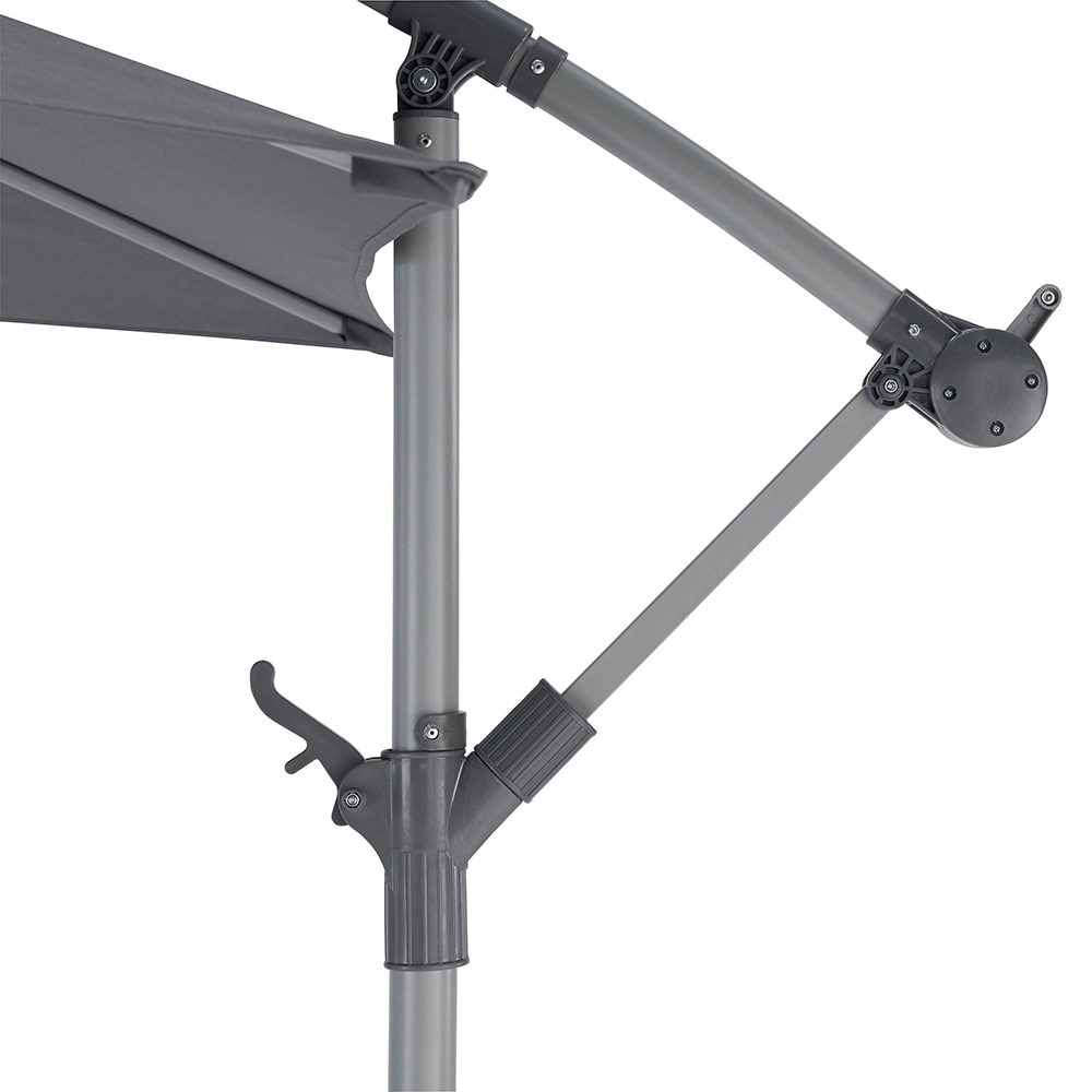 Umbrela terasa Malta, aluminiu, 300 x 253 cm, gri