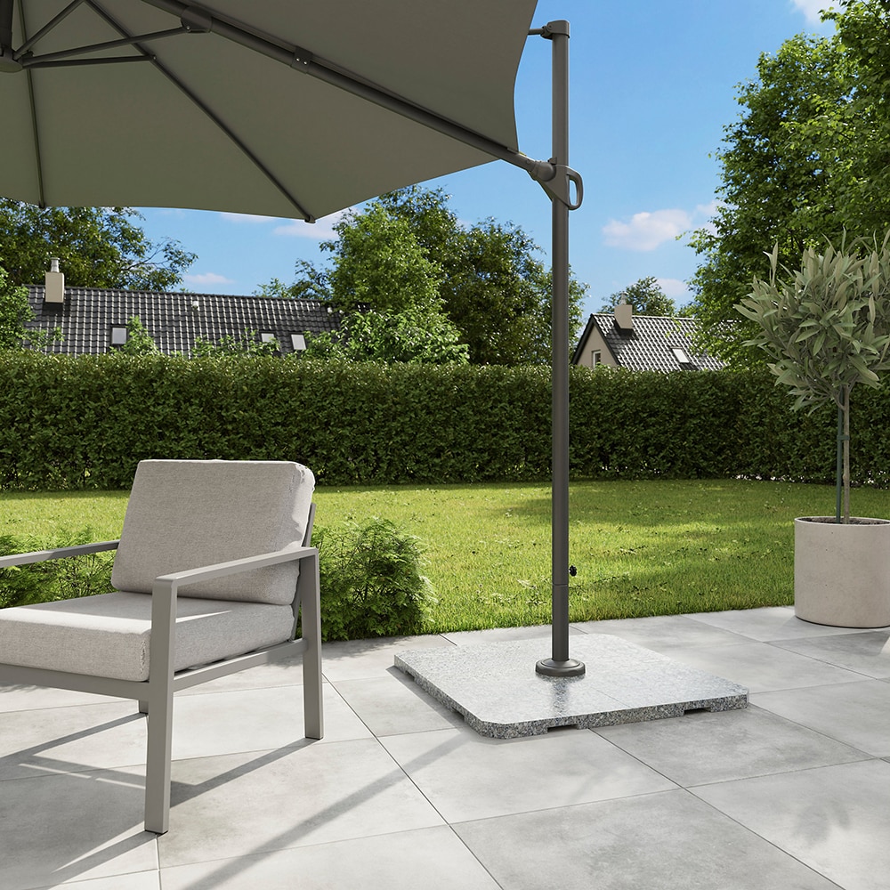 Umbrela terasa Malta, aluminiu, 300 x 253 cm, gri