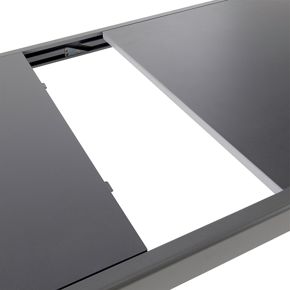 Masa terasa GOODHOME Moorea, aluminiu, 200 x 90 x 75 cm, gri