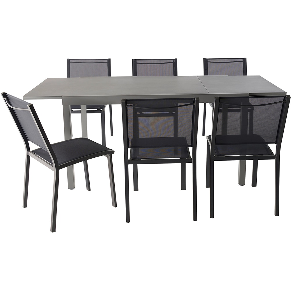 Masa terasa GOODHOME Moorea, aluminiu, 200 x 90 x 75 cm, gri