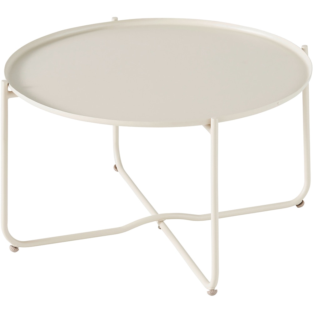 Masa terasa GOODHOME Nova, otel, 60 x 36 x 36 cm, bej