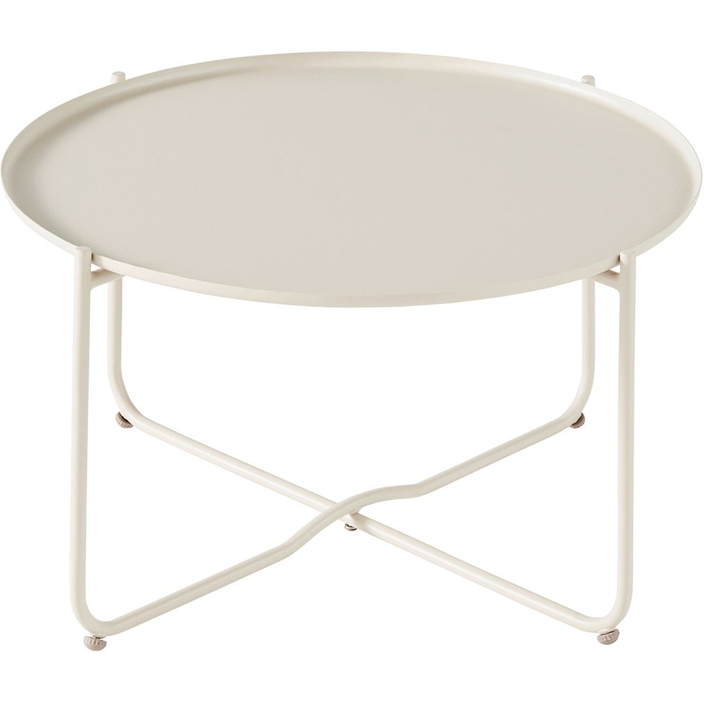 Masa terasa GOODHOME Nova, otel, 60 x 36 x 36 cm, bej