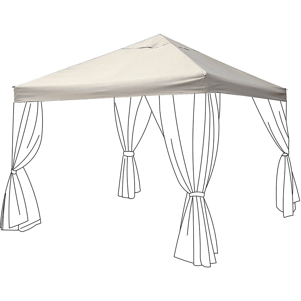 Tavan pavilion terasa GOODHOME Preston, poliester, 300 x 300 x 300 cm, bej