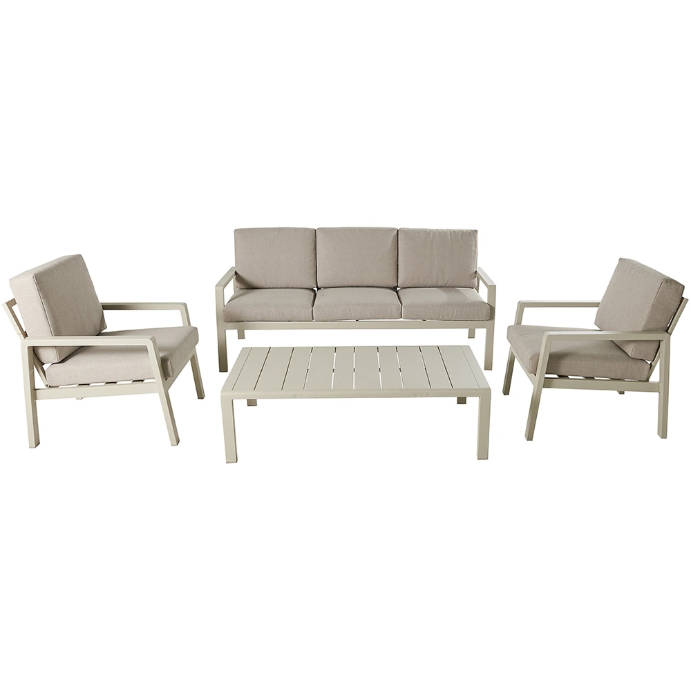 Set mobilier gradina GOODHOME Santorin Peyote, 4 piese, bej
