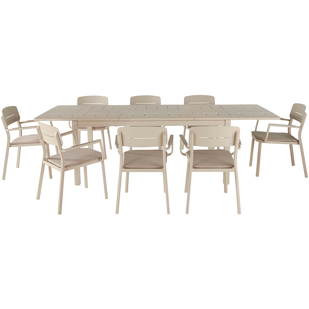 Masa terasa GOODHOME Santorin, aluminiu, 260 x 100 x 75 cm, bej