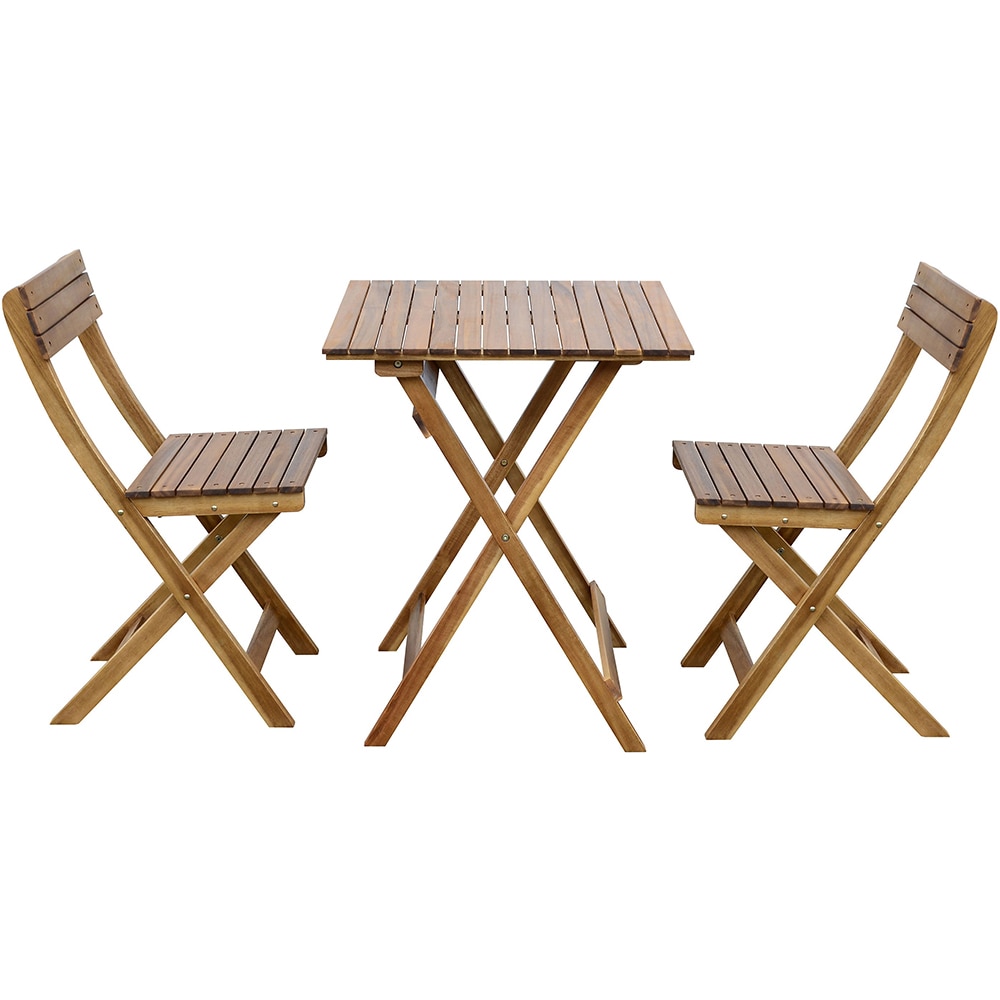 Masa terasa GOODHOME Virginia, lemn, 60 x 60 x 74 cm, bej