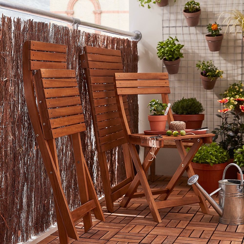 Masa terasa GOODHOME Virginia, lemn, 60 x 60 x 74 cm, bej