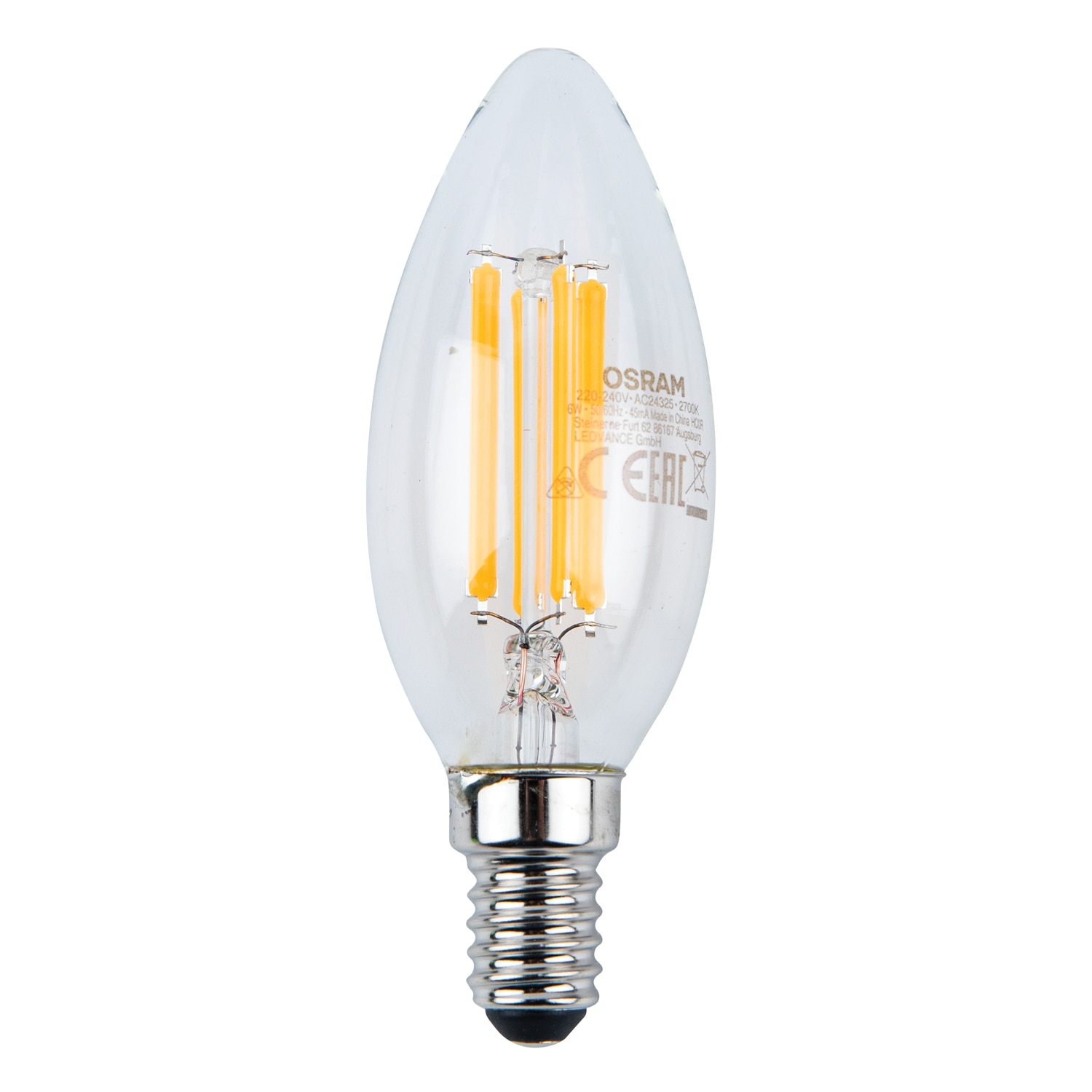Bec Led Osram S E14 6W Filam Cald