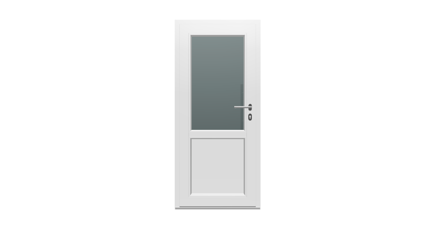 Usa termopan PVC, 4 camere, 2/3, 195 x 88 cm, alb, stanga  Tocinch