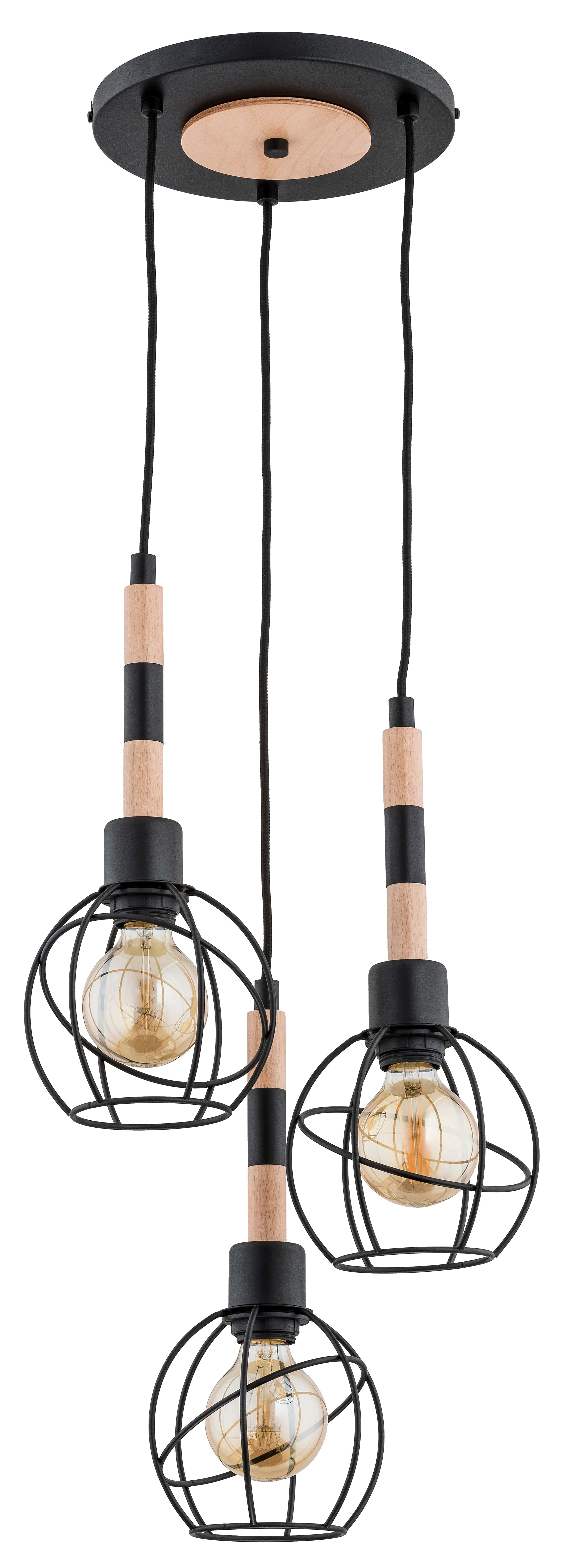 Lustra tip pendul, Negru, 60 W, 3 x E27  Alfa Bilbao