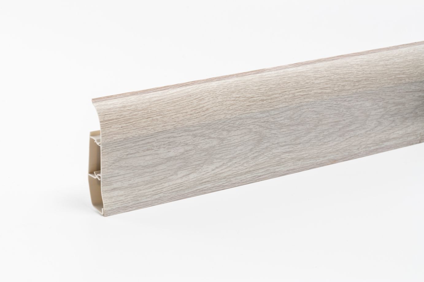 Plinta, PVC, 250 x 10 x 1.6 cm, stejar gri