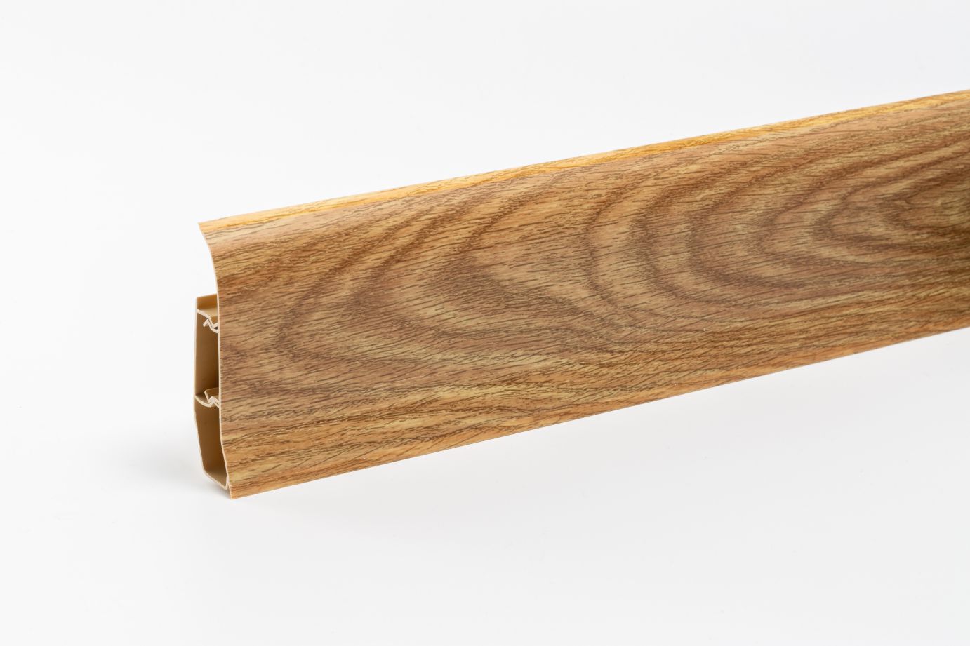 Plinta, PVC, 250 x 10 x 1.6 cm, stejar inchis 