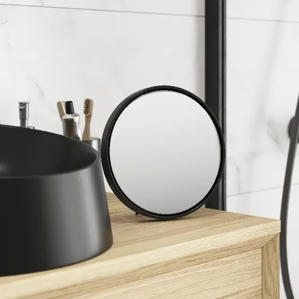 Oglinda baie GOODHOME Magnifier 101124604, 20 x 20 x 5.4 cm, negru