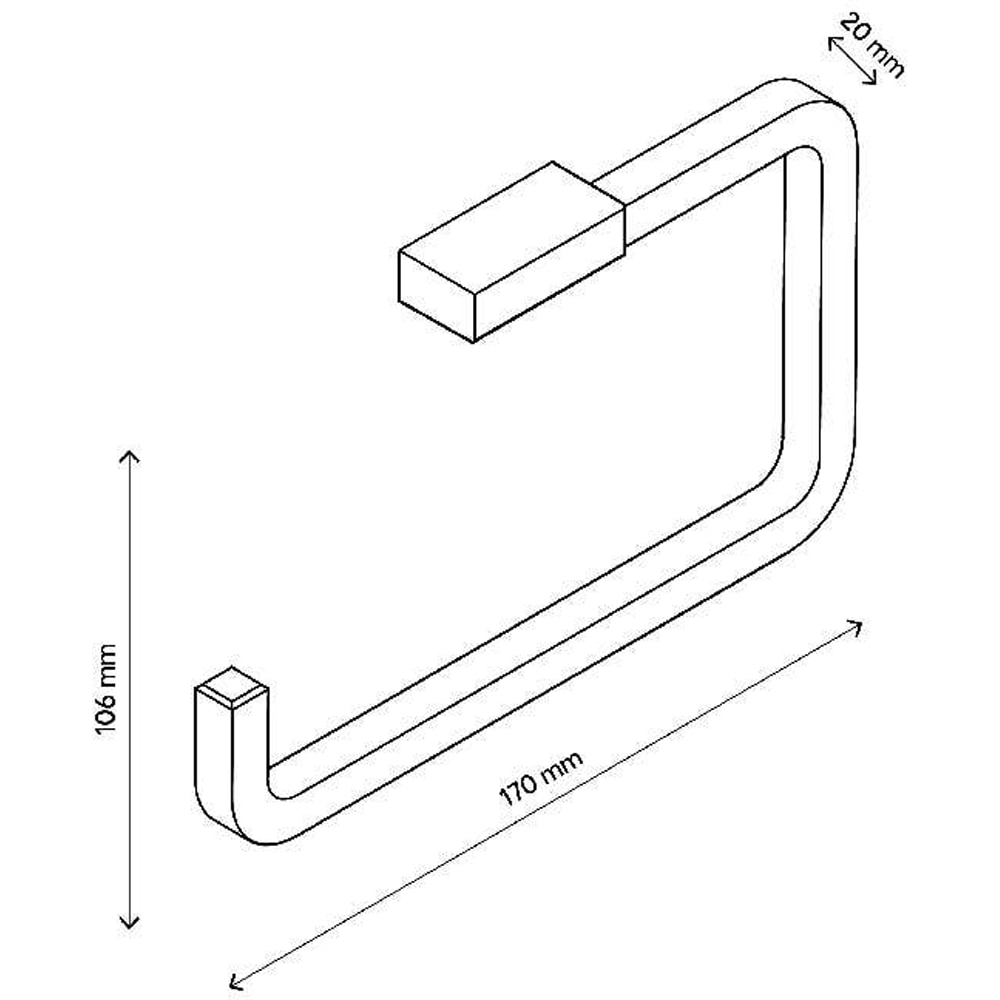 Suport hartie igienica GOODHOME Elland 101124612, negru