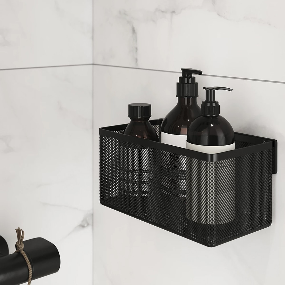 Cosulet de dus GOODHOME Elland 101124616, 20x12x10.8 cm, negru