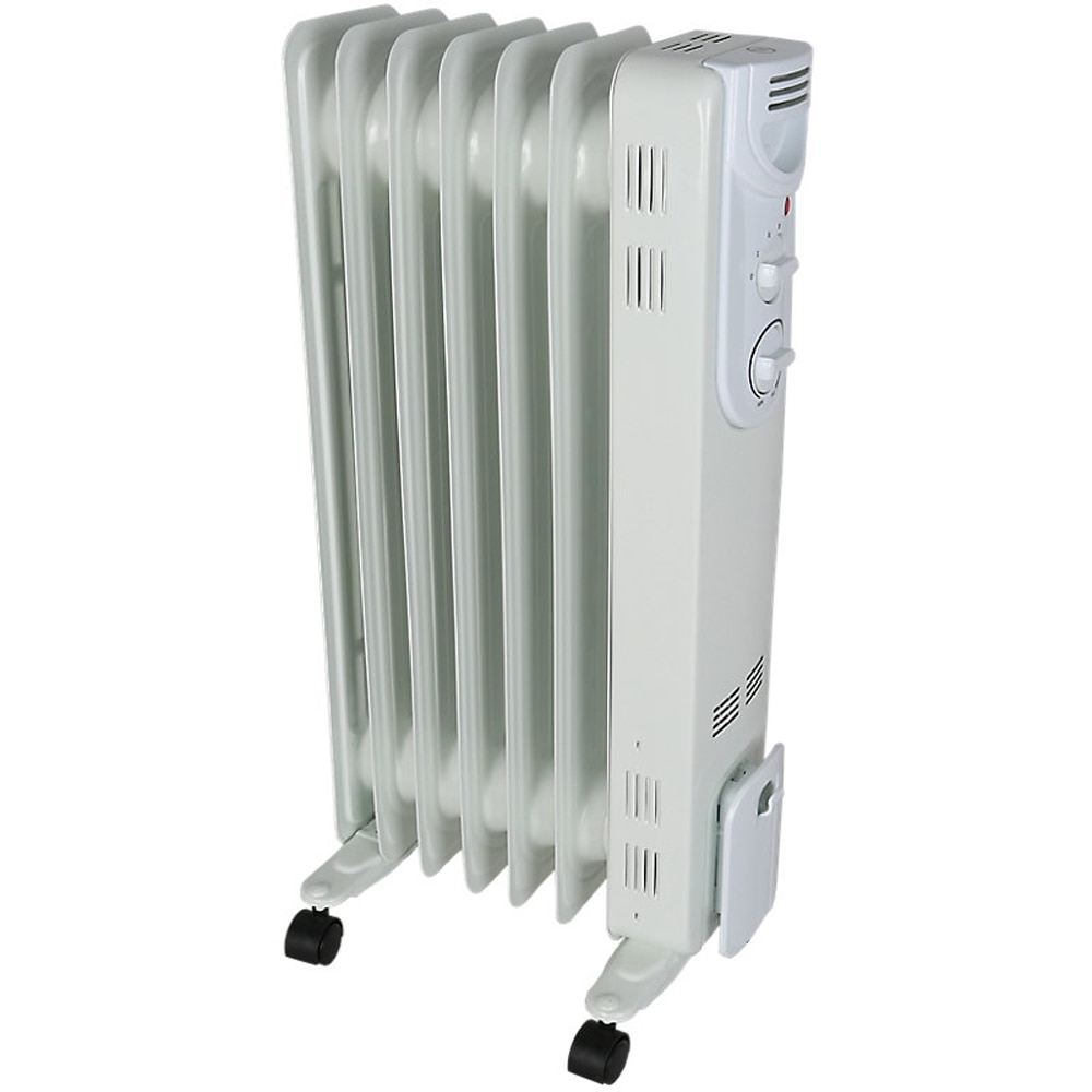 Radiator electric 1500 W, Alb, Metal si plastic, 34 x 63,5 x 25 cm