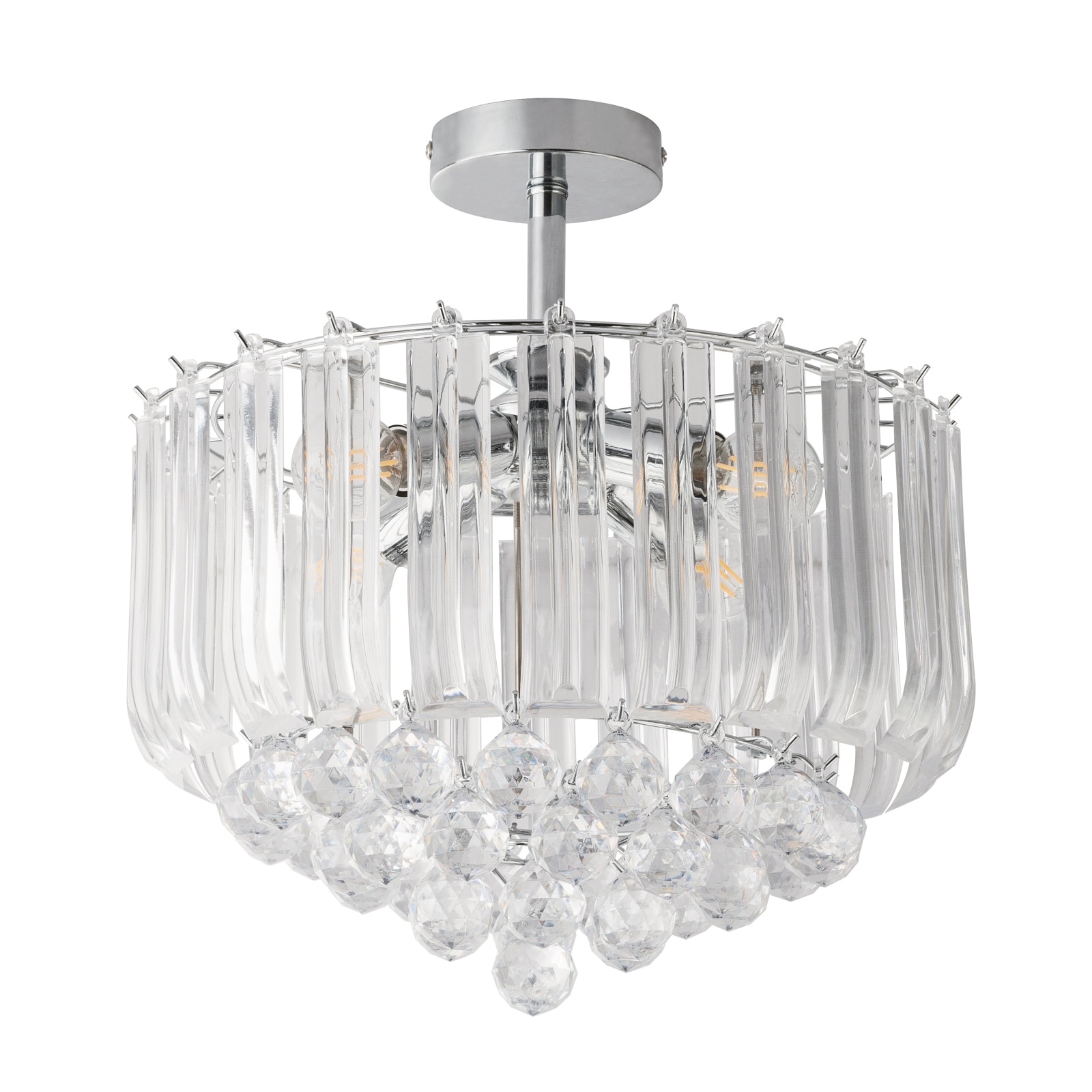 Plafoniera LED, 4 x 40 W, transparent, metal si acril • Globo Minnesota