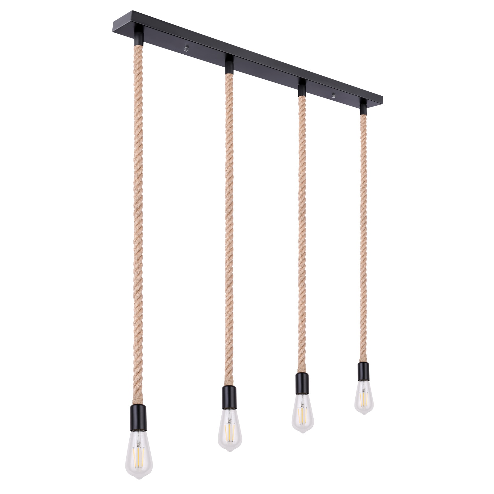 Plafoniera, 4 x 60 W, maro si negru, metal • Globo Ulleu