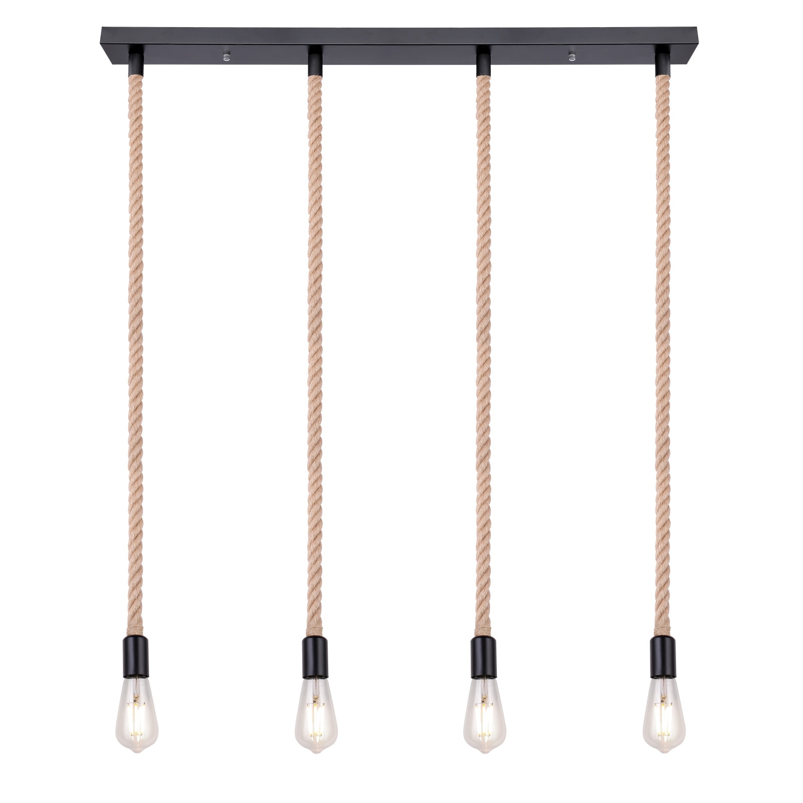 Plafoniera, 4 x 60 W, maro si negru, metal • Globo Ulleu