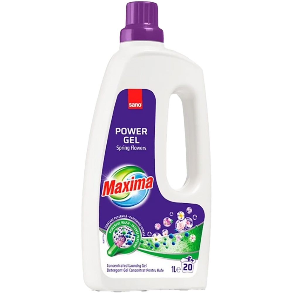 Detergent lichid SANO Maxima Power Gel Mountain Fresh, 1 l, 20 spalari