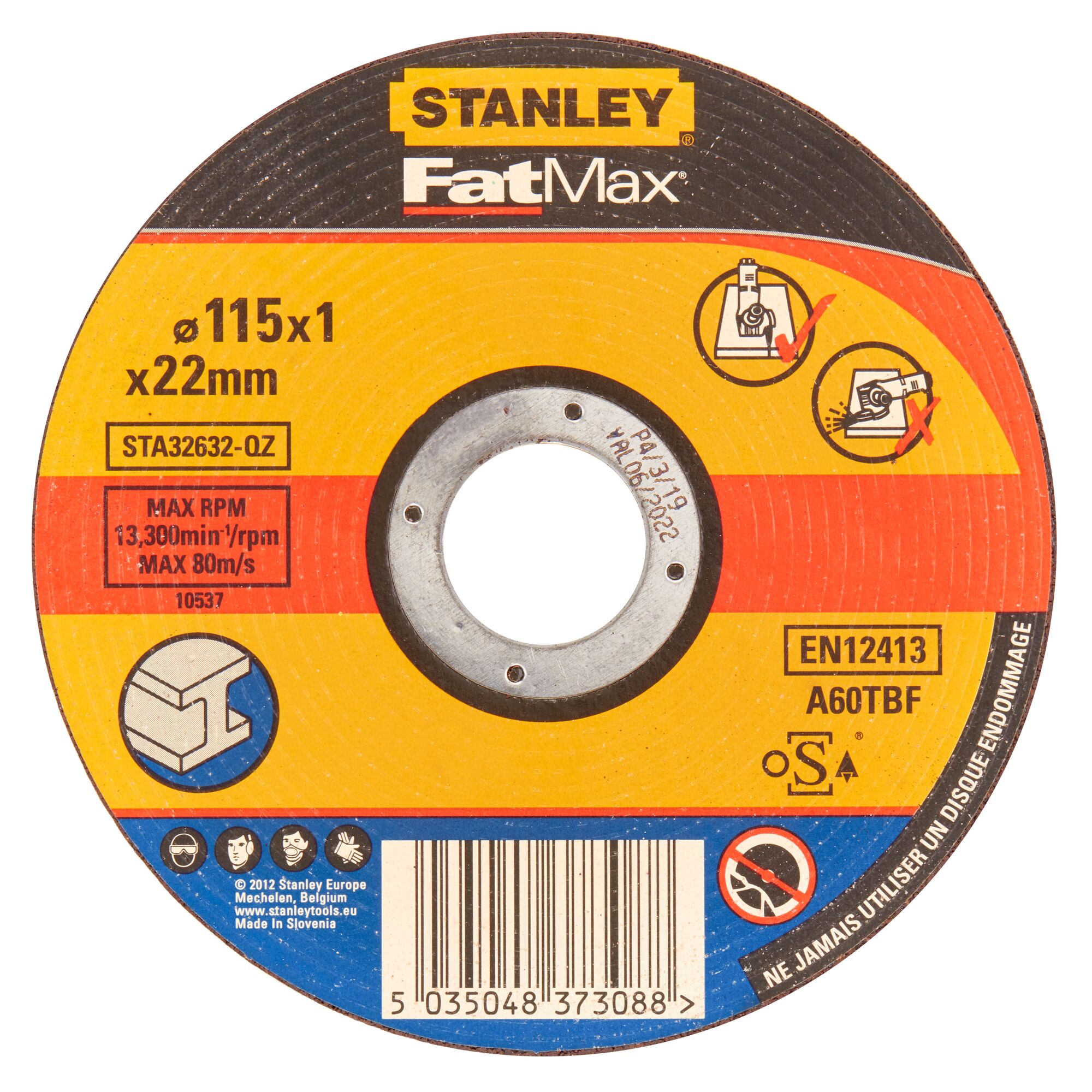 Disc taiere metal STANLEY Fatmax STA32632-QZ, 115 x 22.2 x 1 mm
