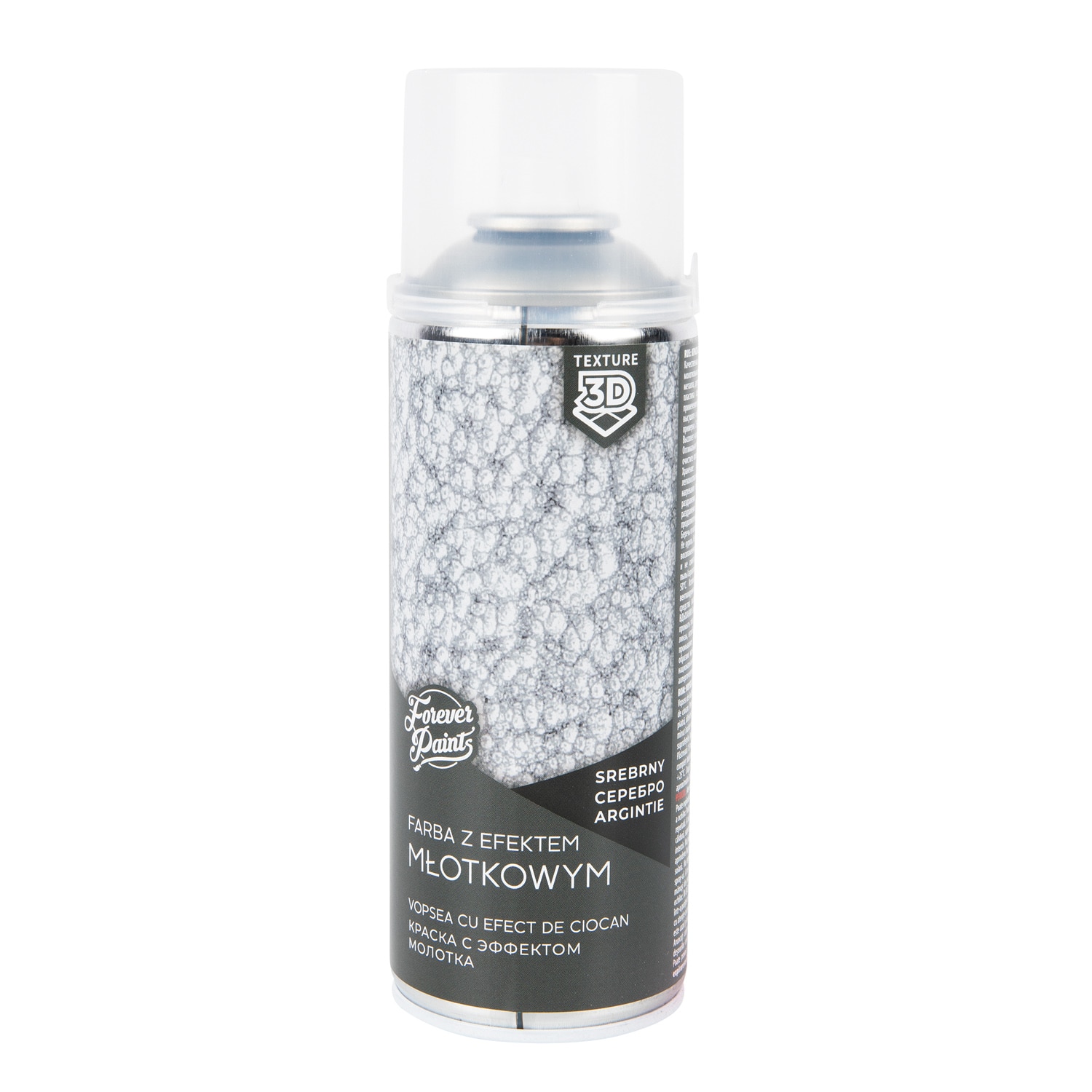 Spray Vopsea Efect Ciocan Argintiu