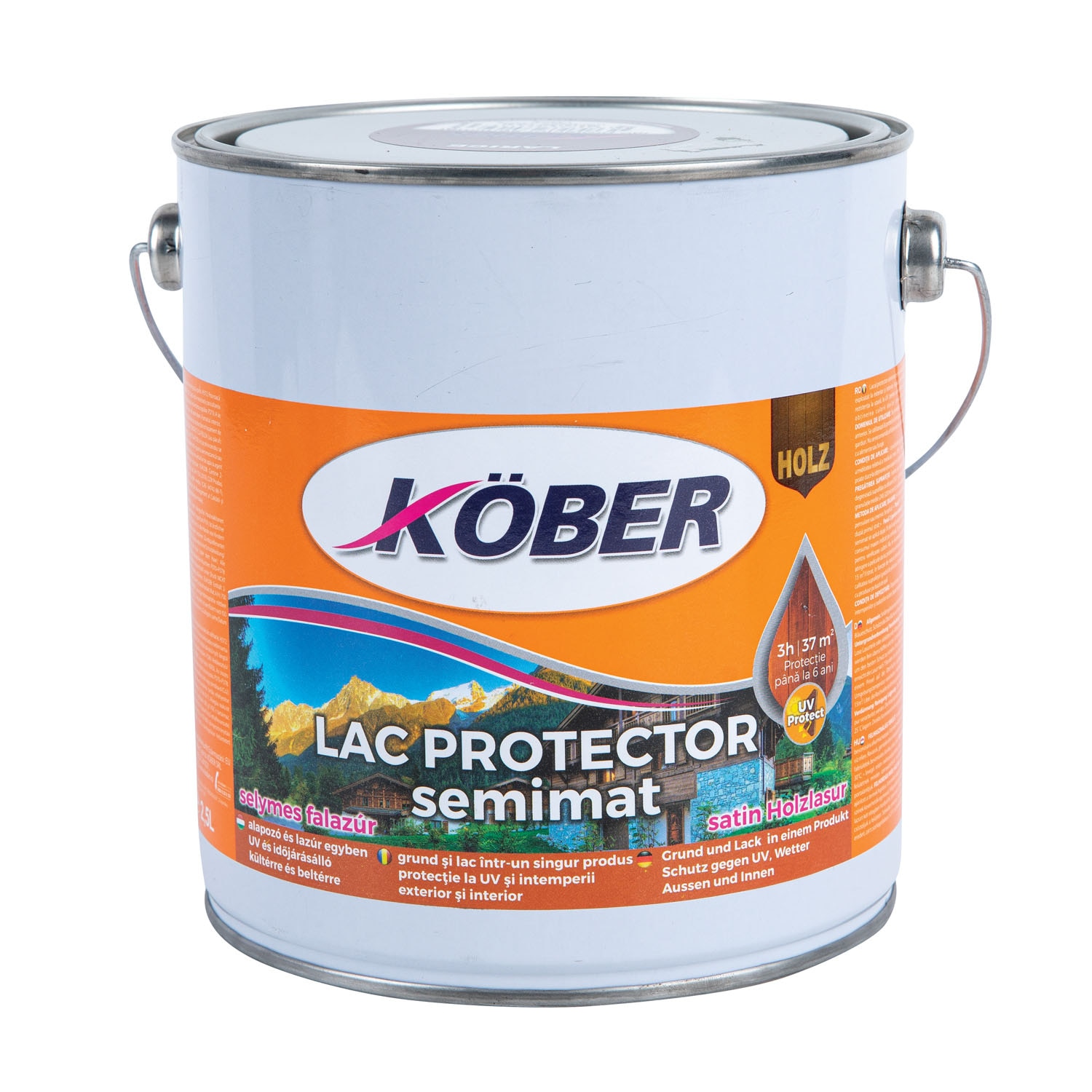 Lac pentru lemn, larice, 2.5 l  Kober
