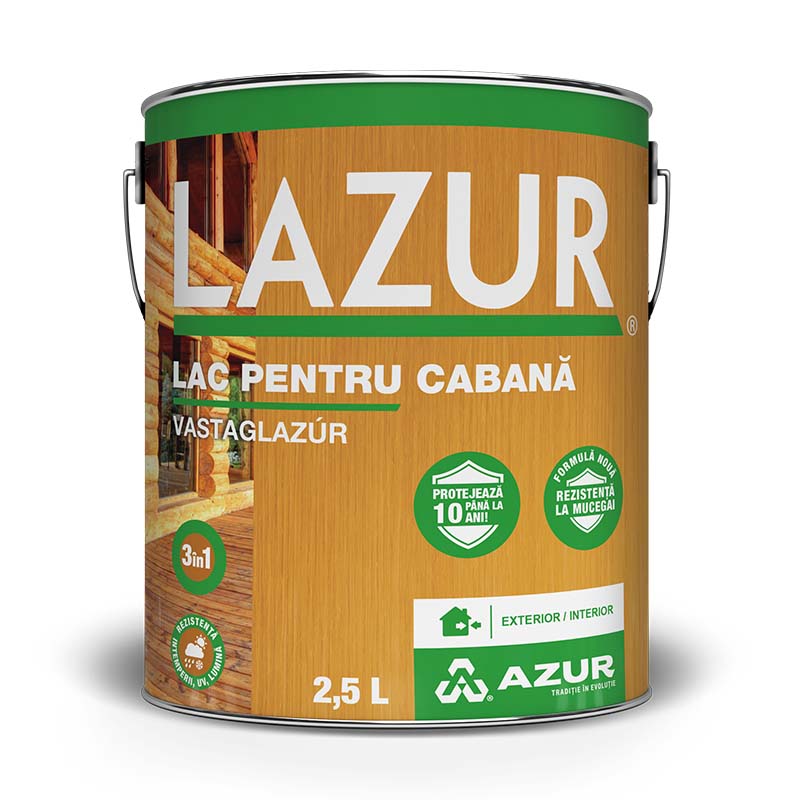 Lac pentru cabana, nuc, 2.5 L • Lazur