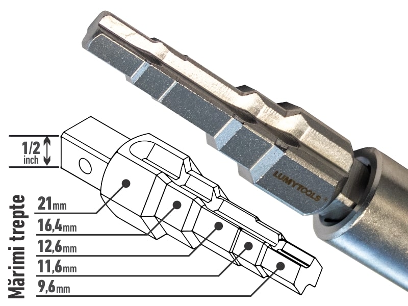 Cheie in trepte pt robinet radiator  LumyTools, Profi
