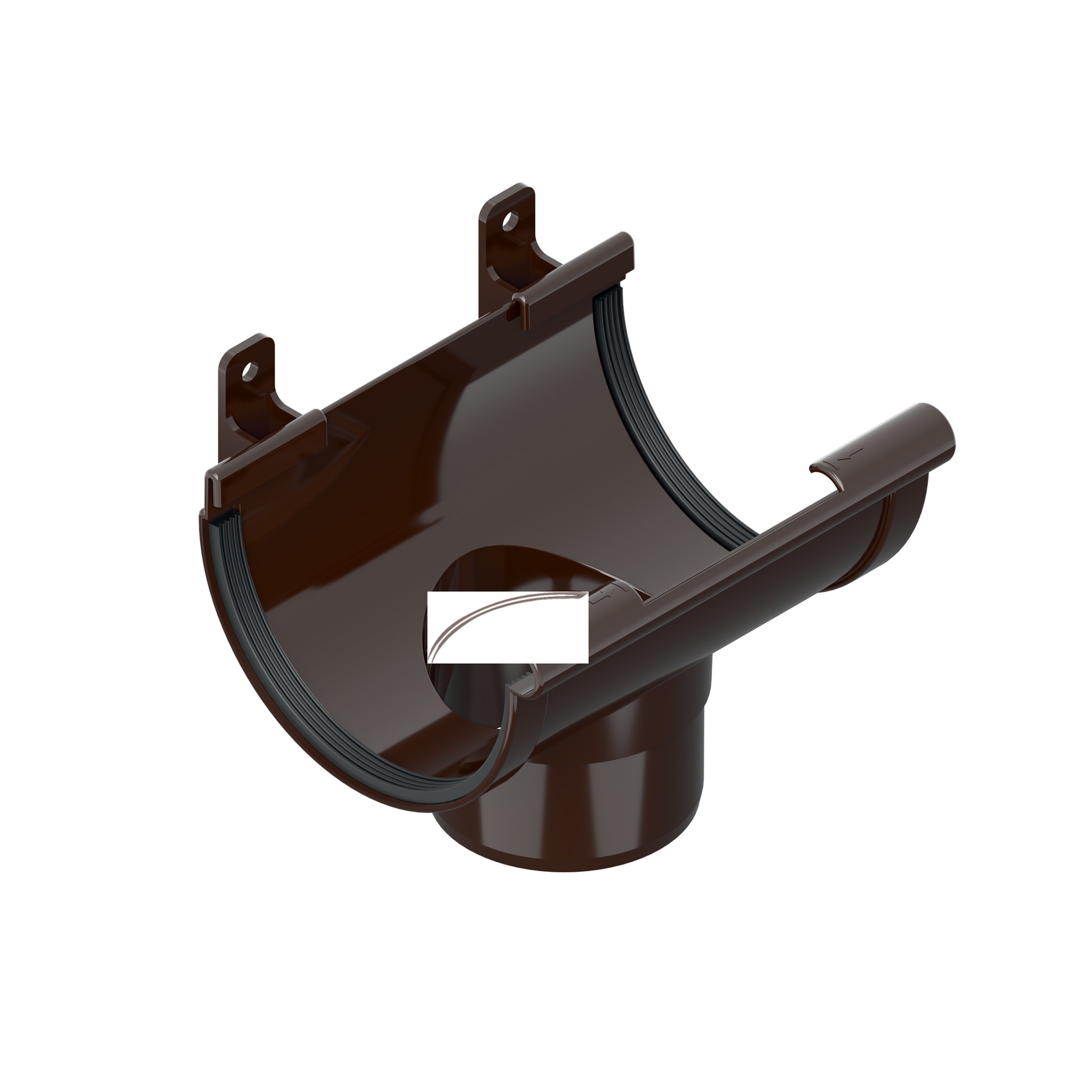 Racord jgheab burlan PVC, maro, D 120, 80 mm  Bravo