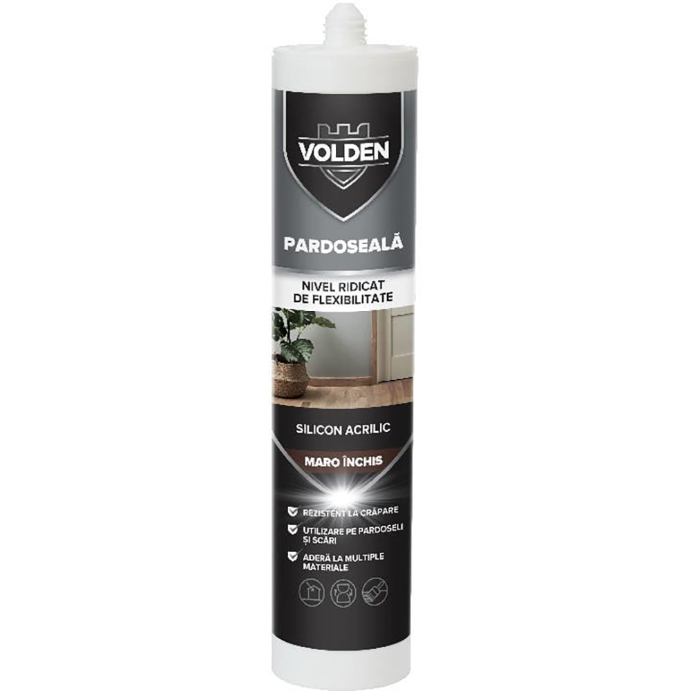 Slicon pentru pardoseala aplicare pistol VOLDEN, maro, 280 ml