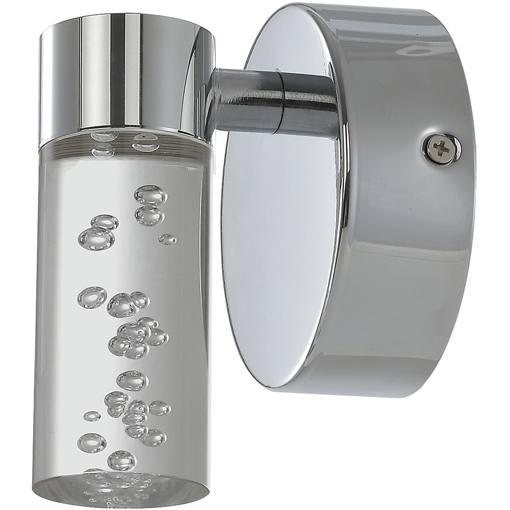 Aplica LED Myvat GOODHOME, 5.5W, 400lm, IP44, 4000K, alb/argintiu