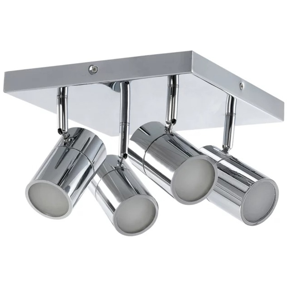 Aplica Tellot GoodHome, 4 GU10, IP44, metal, argintiu