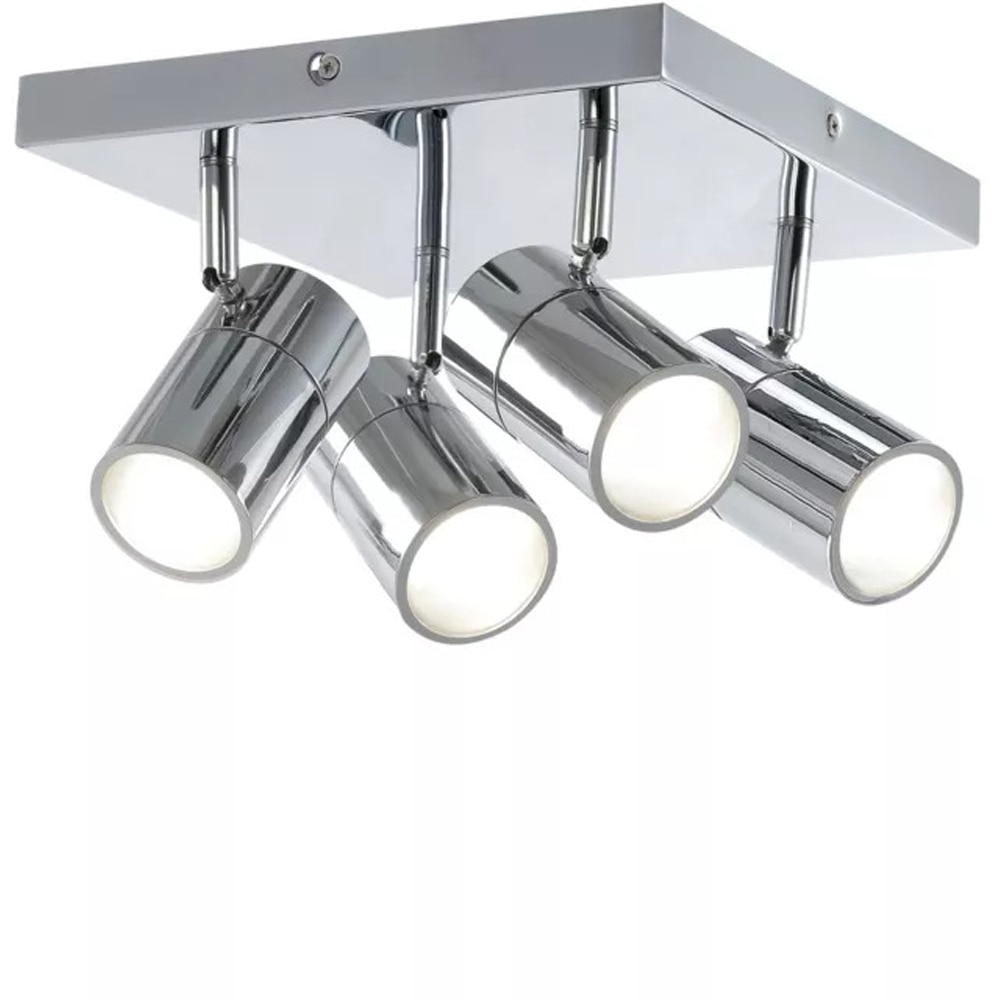 Aplica Tellot GoodHome, 4 GU10, IP44, metal, argintiu