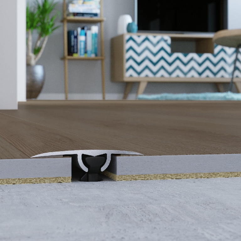 Profil de trecere GoodHome, aluminiu, cu efect de lemn, maro, 3 x 93 cm