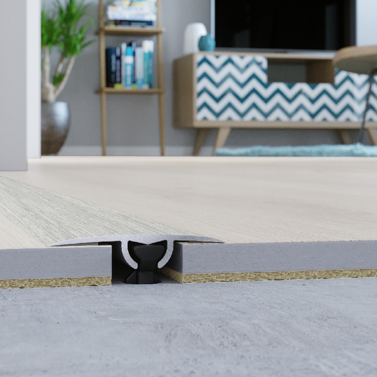 Profil de trecere GoodHome, aluminiu, cu efect de lemn, gri, 3 x 93 cm