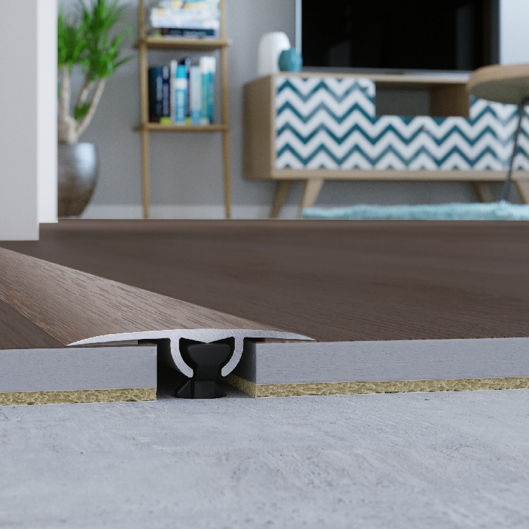 Profil de trecere GoodHome, aluminiu, cu efect de lemn, maro, 3 x 93 cm