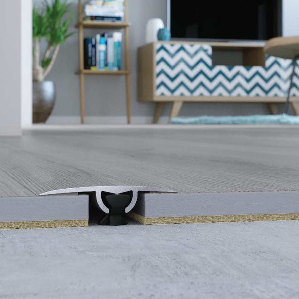 Profil de trecere parchet GOODHOME, aluminiu, 30 x 930 mm, gri deschis