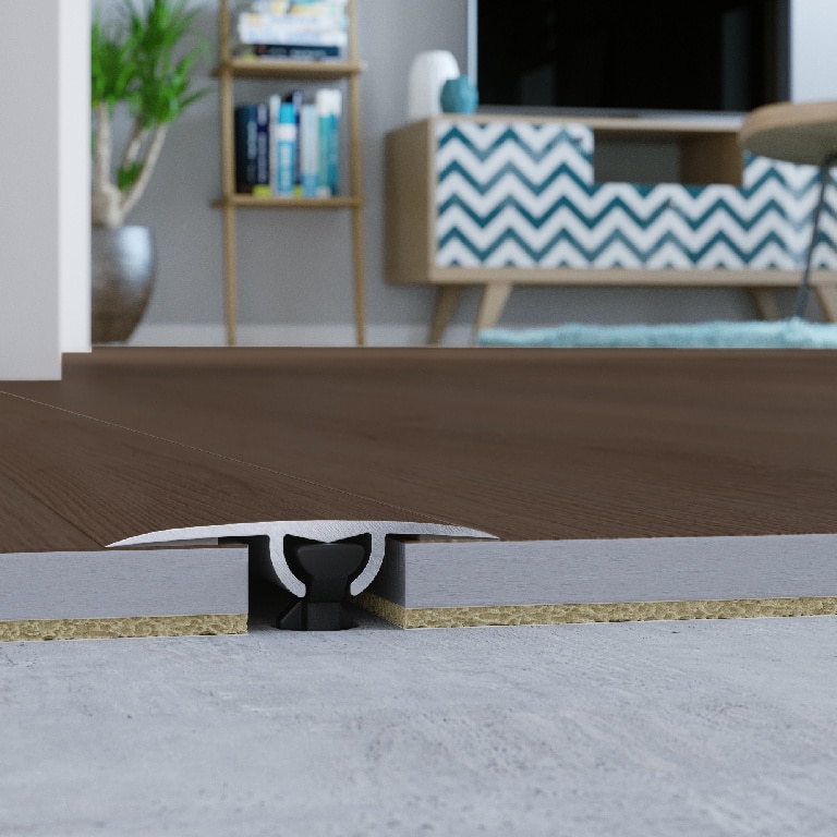 Profil de trecere GoodHome, aluminiu, cu efect de lemn, maro, 3 x 93 cm