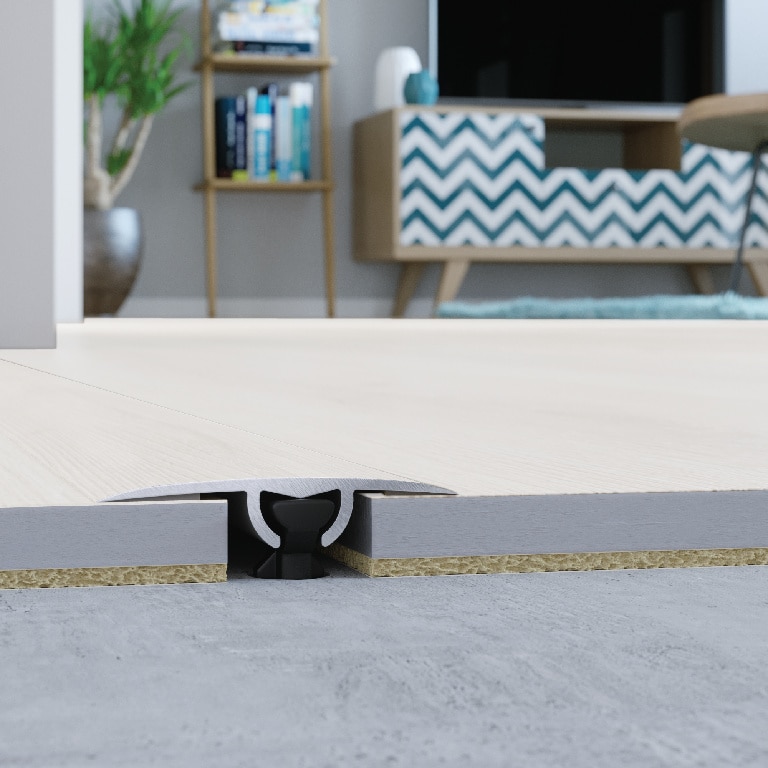 Profil de trecere GoodHome, aluminiu, cu efect de lemn, alb, 3 x 93 cm