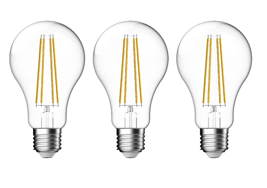 Set 3 becuri LED, 10.5 W, A70, E27,  Diall