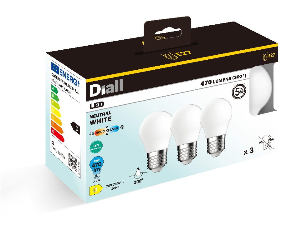 Set 2 becuri Flm Led P45 M E27 470Lm
