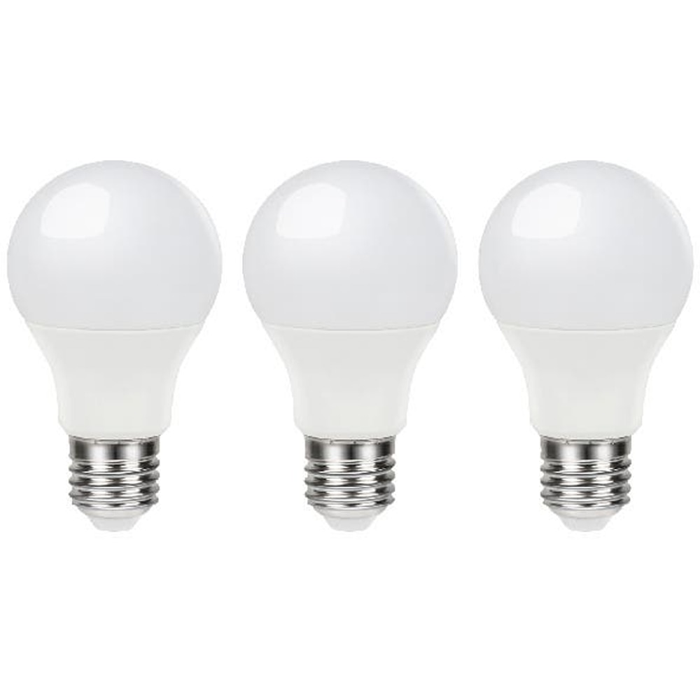Set 3 becuri LED A55 DIALL, E27, 4.2W, 470lm, 2700K