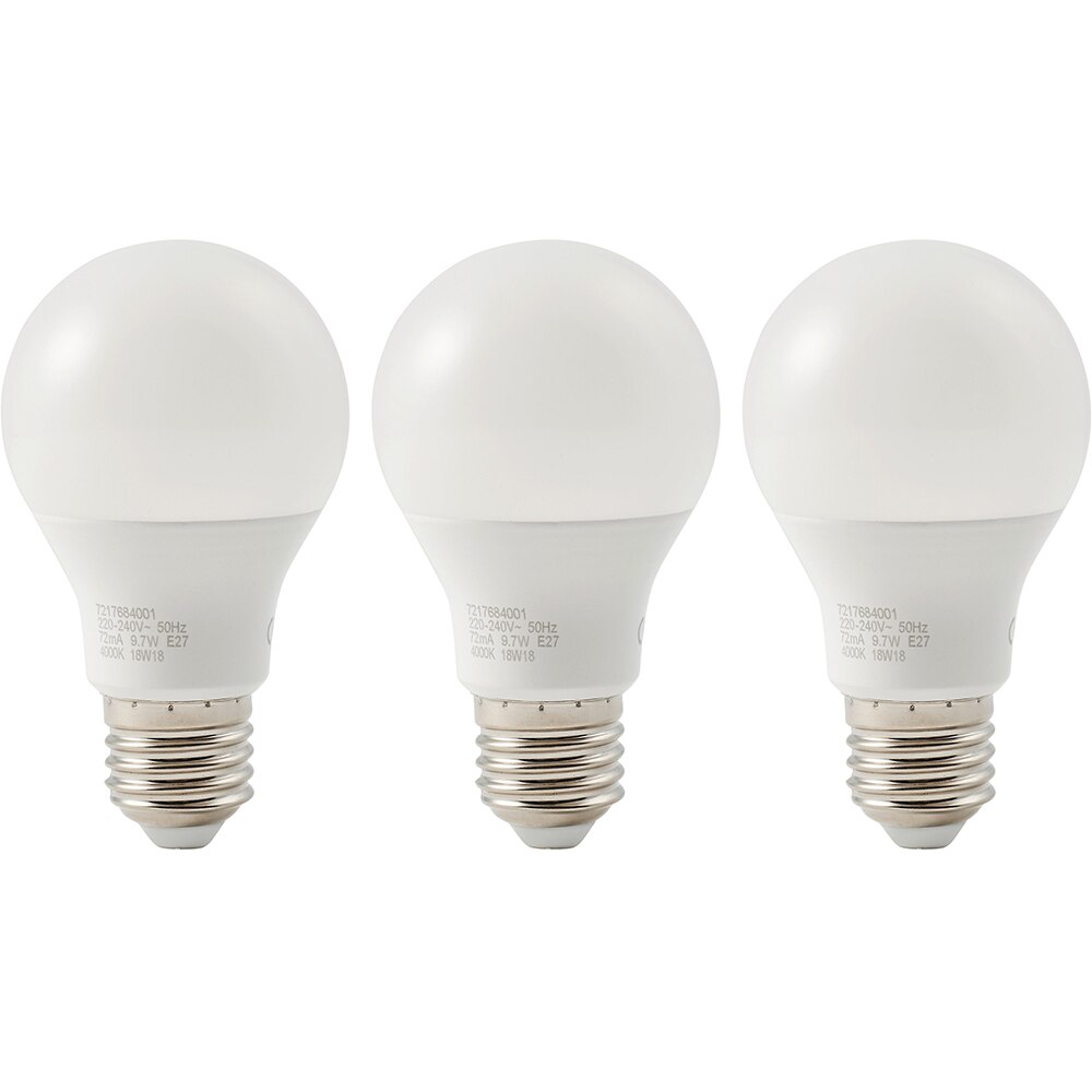 SET 3BEC LED A60 E27 7.3W 806LM