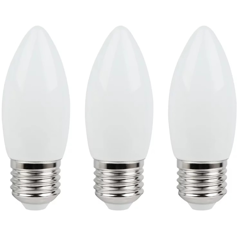 Set 3 becuri LED C35 DIALL, E27, 3.4W, 470lm, 4000K, lumina neutra