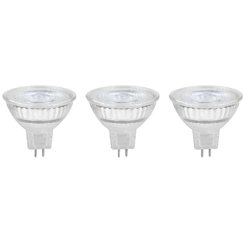 Set 3 becuri LED sticla Mr16 DIALL, GU5.3, 3.4W, 345lm, 4000K